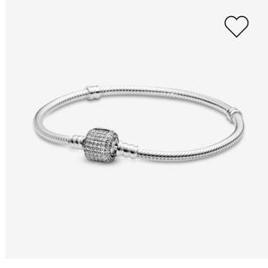 COPY - Pandora Moments Sparkling Pavé Clasp Snake Chain Bracelet